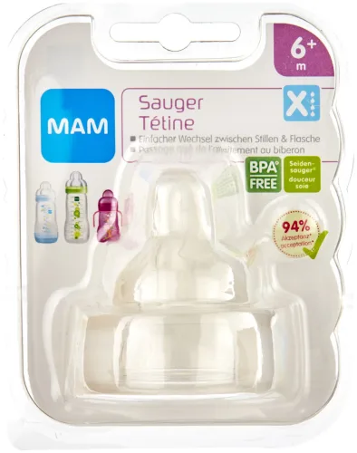 Mam Sauger X Silikon ab 6+ monate 2 Stück