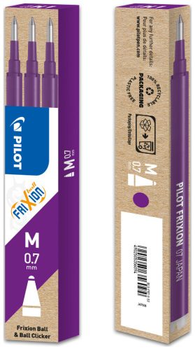 Pilot, PILOT Mine FriXion Refill BLS-FR7-V-S3 violett, 3er Set
