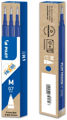 Pilot, PILOT Mine FriXion Refill BLS-FR7-L-S3 blau, 3er Set