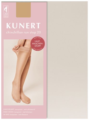 Kunert, KUNERT Kniestrümpfe "CHINCHILLAN RUN STOP 20" 20 mit innovativem Kunert-Maschenstopp, matt-schimmernd