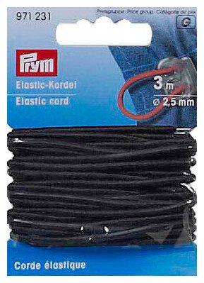 Prym, Prym Elastic-Kordel, schwarz 2.5 mm, Karte 3 m