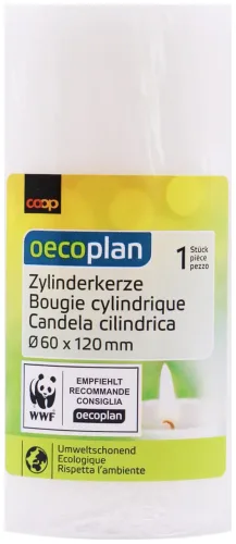Oecoplan Zylinderkerze 60x120 weiss