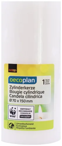 Oecoplan Zylinderkerze 70x150mm weiss