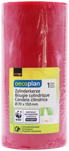 Oecoplan Zylinderkerze rot 70x150mm