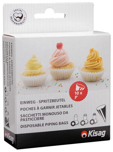 Kisag - Spritzbeutel-Set, 22 x 34 cm, Transparent