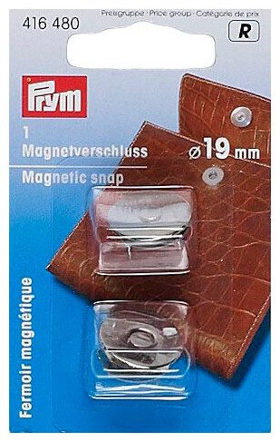 Prym, Prym Magnet-Verschluss, silber 19 mm, Karte