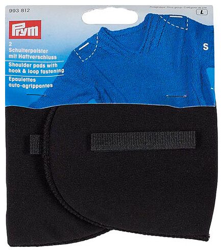 Prym, Prym Schulterpolster, Halbmond, schwarz Klettverschluss, Gr&ouml;sse S, Karte 1 Paar
