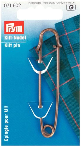 Prym, Prym Kiltnadel, altmessing 76 mm, Karte 1 Stk., Messing