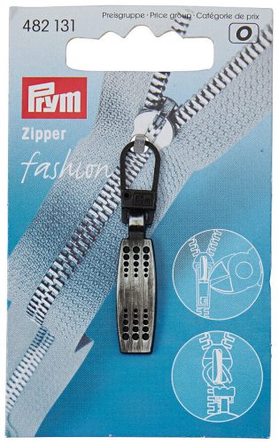 Prym, Prym Fashion-Zipper Matrix, schwarz geb&uuml;rstet Karte 1 Stk.