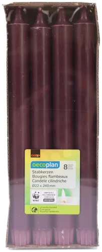 Oecoplan Leuchterkerzen dunkelrot 22x240mm