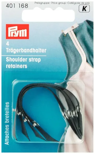 Prym, Prym Tr&auml;gerbandhalter, schwarz Karte 4 Stk.