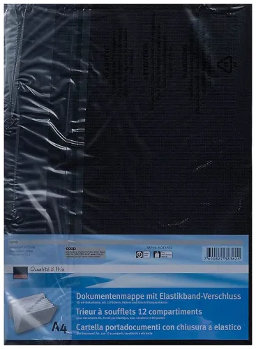 Coop Archivmappe mit Gummizug schwarz