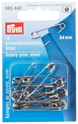Prym, Prym Sicherheitsnadeln Stahl, silber