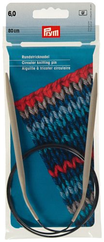 Prym, Prym Rundstricknadel Alu, grau 6.00 mm, 80 cm, Beutel