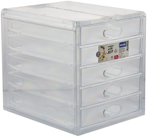 Rotho Bürobox 5 Schübe transparent