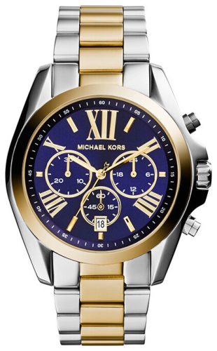 Michael Kors Damen Uhr Chronograph Bradshaw Edelstahl Bicolor