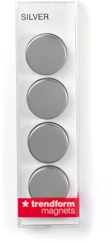 trendform, TRENDFORM Magnete SILVER TF2735 silber 4 St&uuml;ck