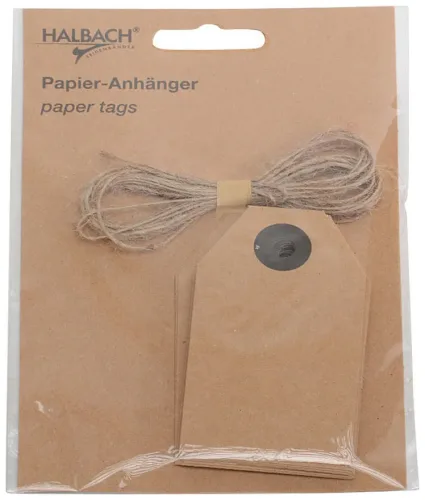 Papieranhänger mit Kordel 20 Stück