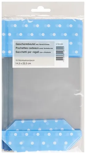 Pralinenbeutel gepunktet, 14.5x23.5cm, 10 Stück