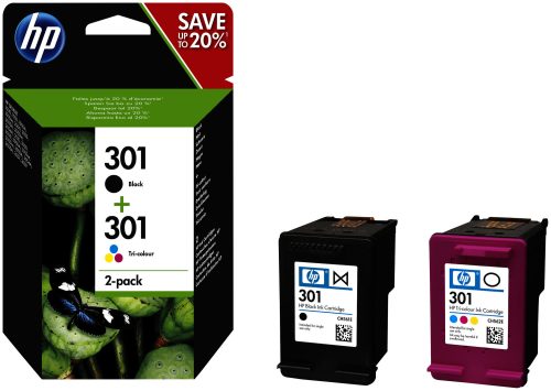 HP, HP Combopack 301 BK/color N9J72AE DeskJet 2050 190/165 Seiten
