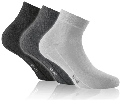 Rohner basic Sneaker Plus Gray 39 - 42 3er Pack