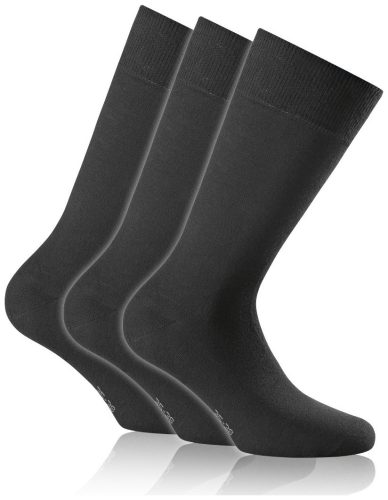 Rohner basic Cotton ll Black 43 - 46 3er Pack