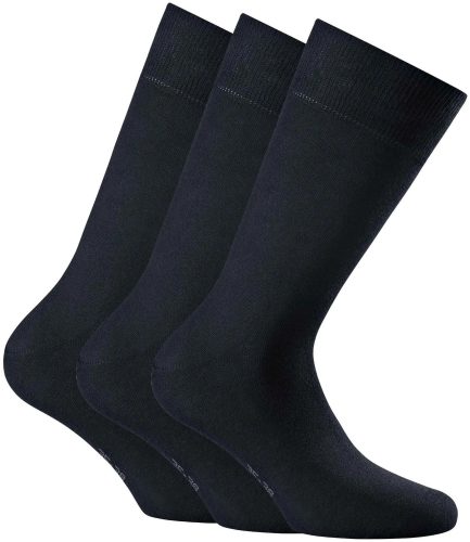 Rohner - Socken  3er Pack Bequem sitzend-cotton II 3-er Pack, für Damen, Marine, Größe 43-46