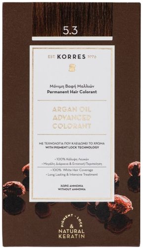 Korres Argan OIL Hochentwickelte Haarcoloration Golden Honey Light Brown / Hellbraun Gold 5.3