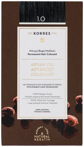 Korres Argan OIL Hochentwickelte Haarcoloration Black / Schwarz 1.0