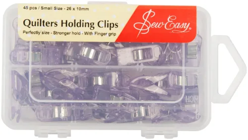 Seweasy, Sew easy Stoffclips small, violett 26 x 10 mm, Box 45 St&uuml;ck