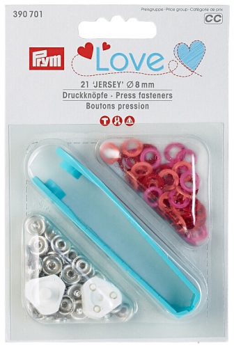 Prym Love, Prym Love Druckknopf Jersey, rot 8 mm