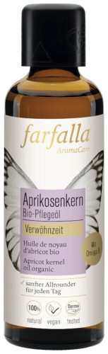 farfalla - Aprikosenkern,Bio-Pflegeöl,Verwöhnzeit, 75 ml