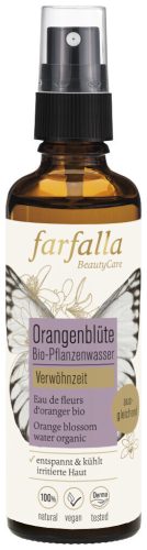 farfalla - Orangenblüte,Bio-Pflanzenwasser,Verwöhnzeit, 75 ml