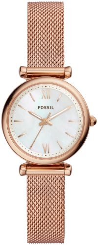 Fossil Damenuhr Carlie Mini Milanaise Roségoldfarben