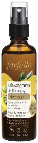 farfalla Lebensfreude, Vanille-Mandarine, Glücksmomente Bio-Raumspray, 75ml