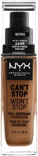 NYX Professional Makeup Can't Stop Won't Stop Foundation, Nutmeg