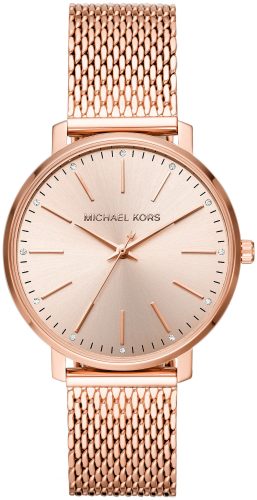 Michael Kors Damen Uhr Pyper 3-Zeiger-Werk Edelstahl roségoldfarben
