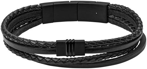 Fossil Jewels Fossil Herren Armband Multi-Strand Black Leather