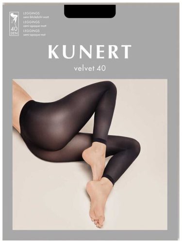 Kunert, KUNERT Feinstrumpfleggings "VELVET 40" 40 bequemer, druckfreier Wohlfühlbund, semi-blickdicht, matt-schimmernd