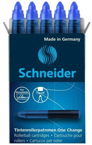 Schneider, SCHNEIDER Rollerpatrone 0.6mm 4029 One Change blau 5 St&uuml;ck
