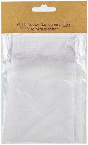 Chiffonbeutel weiss 3 Stück