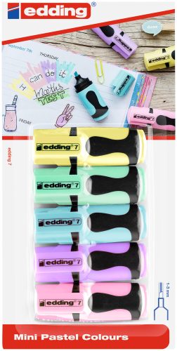 edding, EDDING Textmarker mini 7 1-3mm 4-7-51099-00 Pastell 5 St&uuml;ck