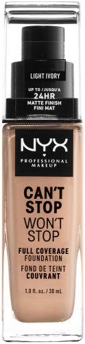 NYX Professional Makeup Can't Stop Won't Stop Foundation, Light Ivory