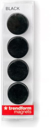 trendform, TRENDFORM Magnete Black TF2737 23mm, schwarz, 4er Set