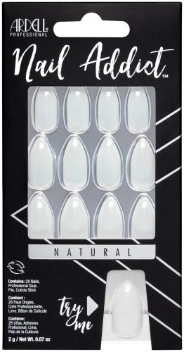 Ardell, Ardell - Nail Addict Natural Stiletto, Künstliche Fingernägel, DUO Adhesive, 24 Stk, Multicolor
