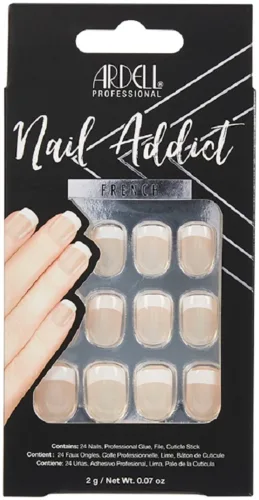 Ardell, Ardell - Nail Addict Classic French Tip, Künstliche Fingernägel, Set, Weiss