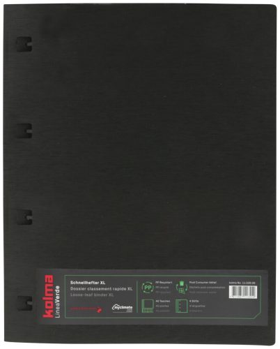 Kolma, KOLMA Schnellhefter XL LineaVerde A4 11.026.06 schwarz, PP, Sand, recycling