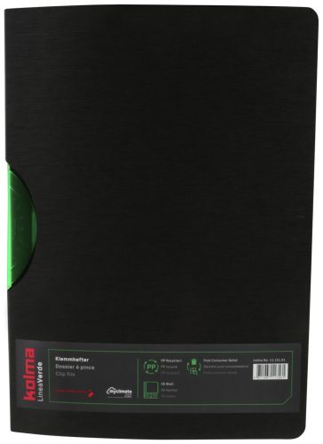 Kolma, KOLMA Klemmhefter LineaVerde A4 11.141.01 schwarz, PP, Sand, recycling