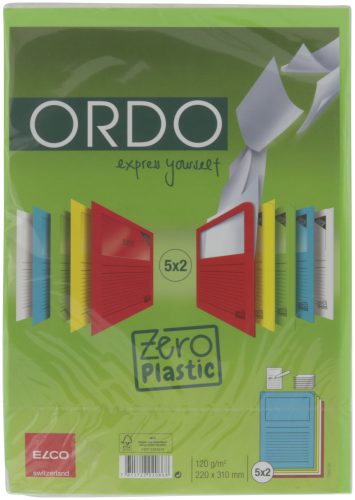 Elco, ELCO Organisationsmappen Ordo A4 73687.00 Zero Plastic, ass. 10 St&uuml;ck