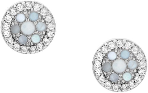 Fossil Jewels Fossil Damen Ohrstecker Sterlingsilber und Perlmutt